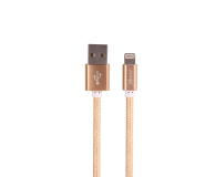 XENIC Kabel USB-Lightning Xenic PREMIUM 1m w oplocie złoty # - 1461863 - zdjęcie 2
